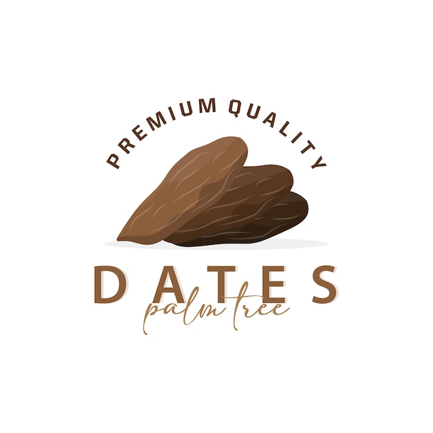 Date Fruit Logo Elegant Minimalist Premium Design Sweet Date Fruit Logo Templet Illustration