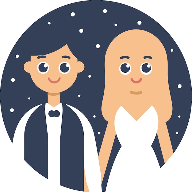 Vector date night vector illustration kawaii