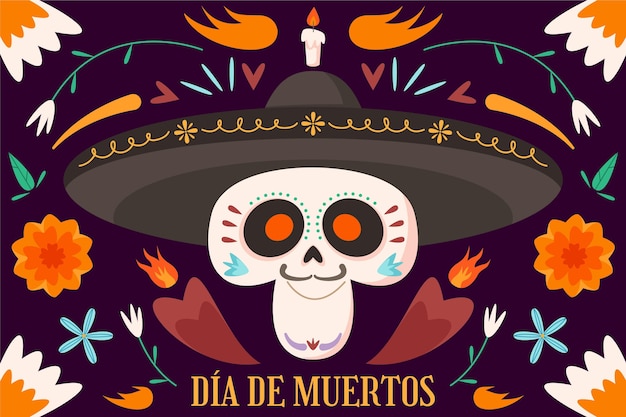 Day of the dead background style