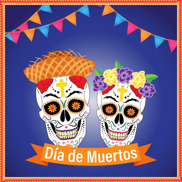 Day of the Dead greeting background