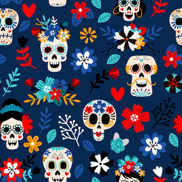 Day of the dead pattern