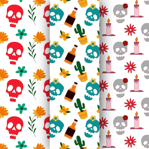 Day Of The Dead Seamless Pattern