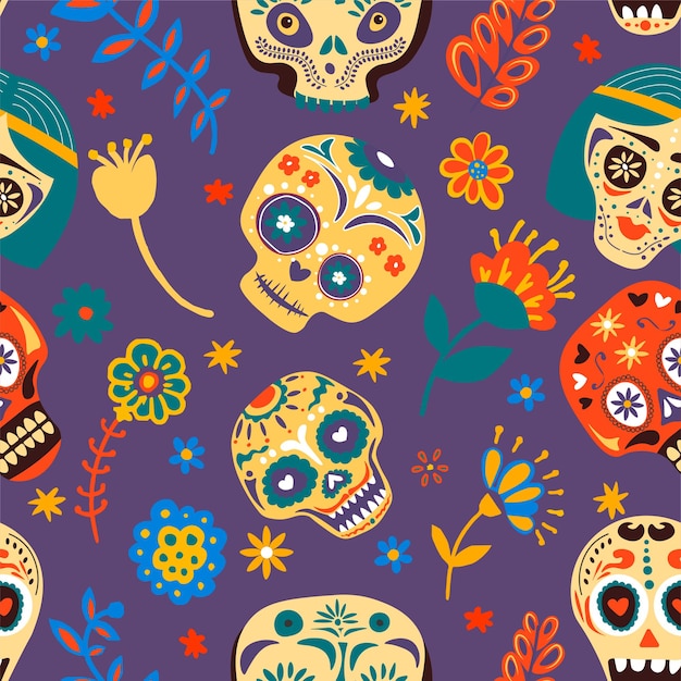 Day of the dead, traditional mexican holidays celebration