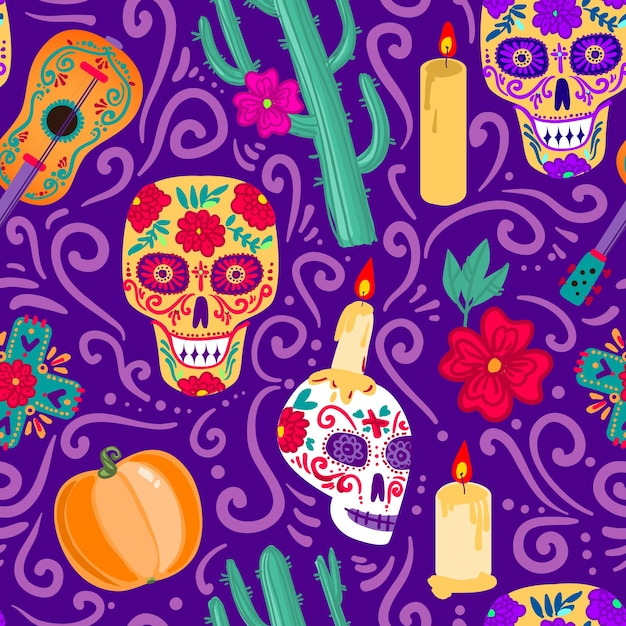 Day of the dead vector illustration Dia de los muertos