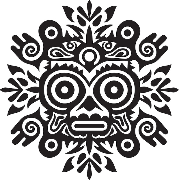 Dayak Essence Vector Logo Embracing Traditional Patterns Tribal Treasures Dayak Pattern Vector Desi