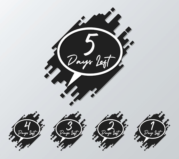 Days left countdown labels design