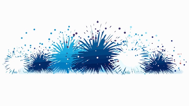 Vector dazzling star fireworks fountain vector illustration