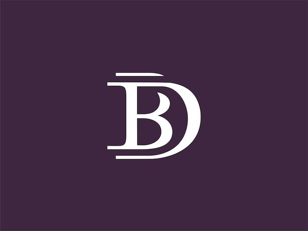 DB or BD logo with classic modern style for personal brand, wedding monogram, etc.