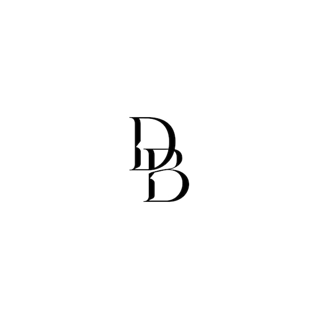 DB monogram logo design letter text name symbol monochrome logotype alphabet character simple logo