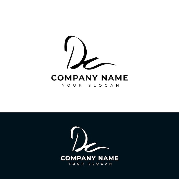 Dc Initial signature logo vector design