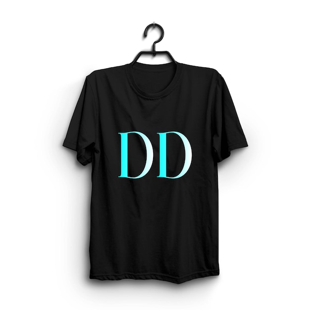 Vector dd editable black tshirt