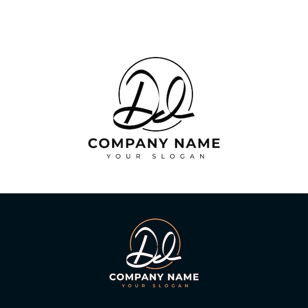 Dd Initial signature logo vector design