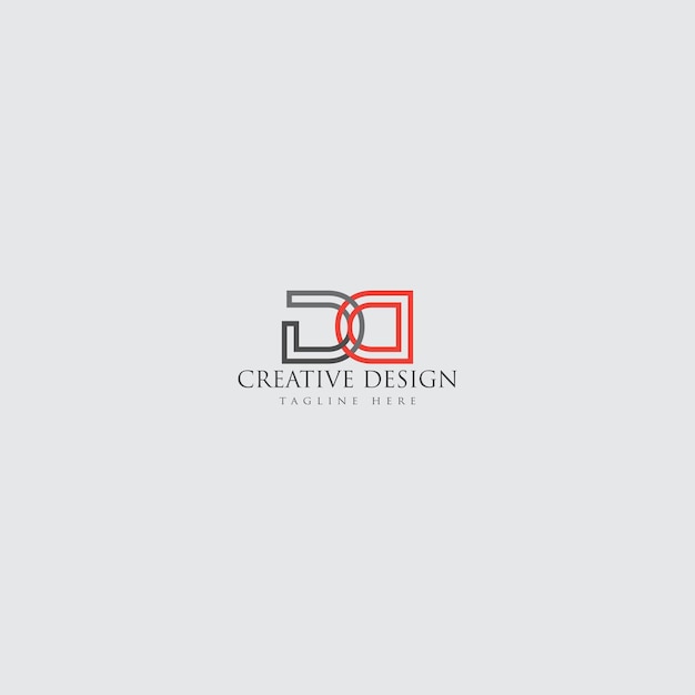 DD outline logo design template