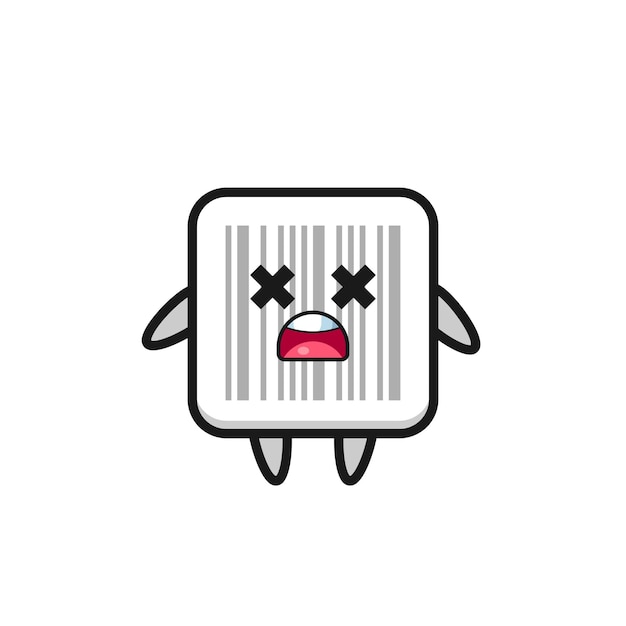 The dead barcode mascot character cute design