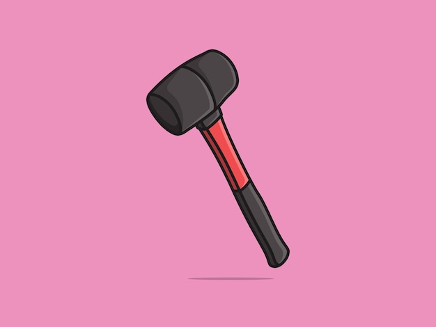 Dead blow hammer tool color icon vector. Dead blow hammer tool sign.