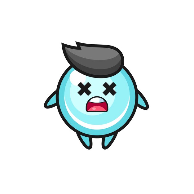 The dead bubble mascot character , cute style design for t shirt, sticker, logo element