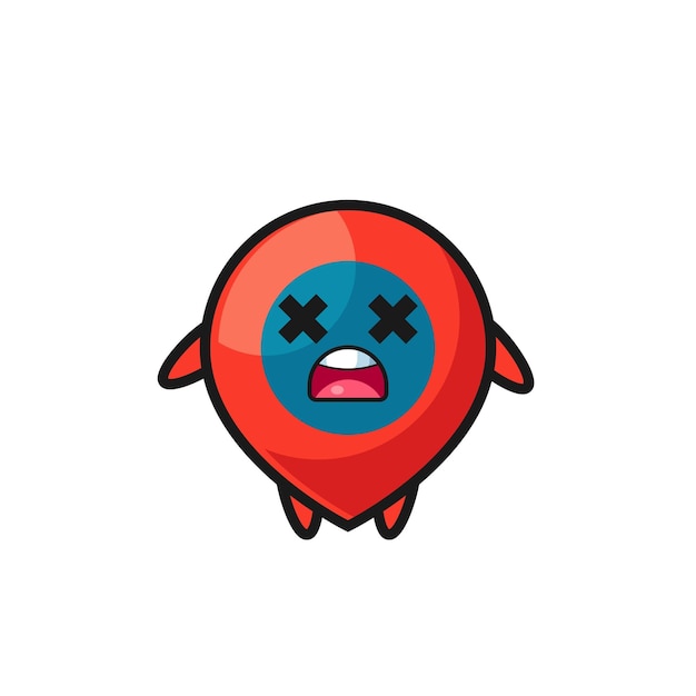 The dead location symbol mascot character