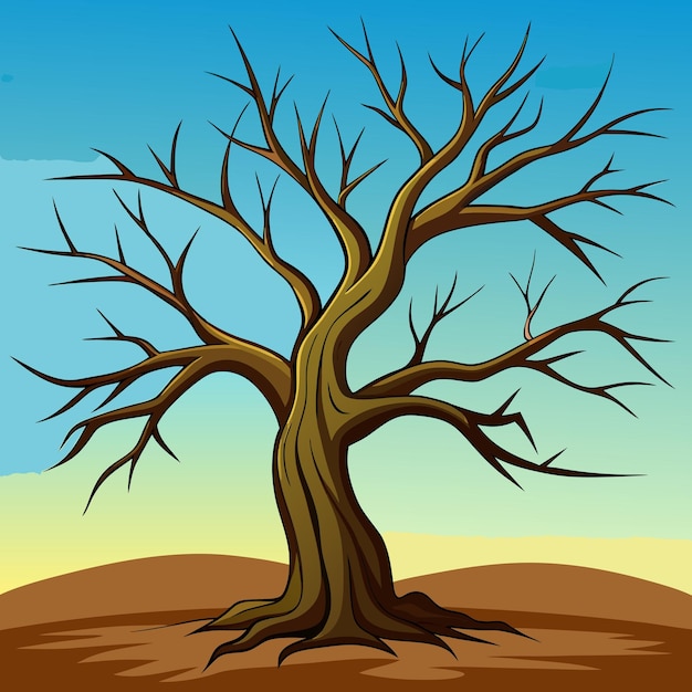 Dead Tree Clip Art Vector Illustration Design