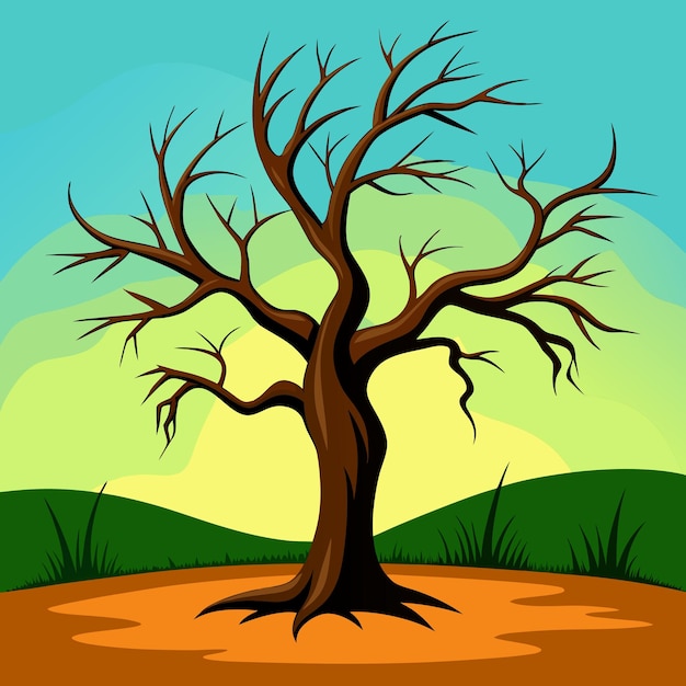 Dead Tree Clip Art Vector Illustration Design