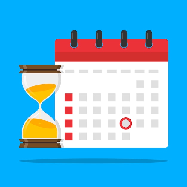 Deadline Date Calendar Event Reminder Illustration Vector Icon