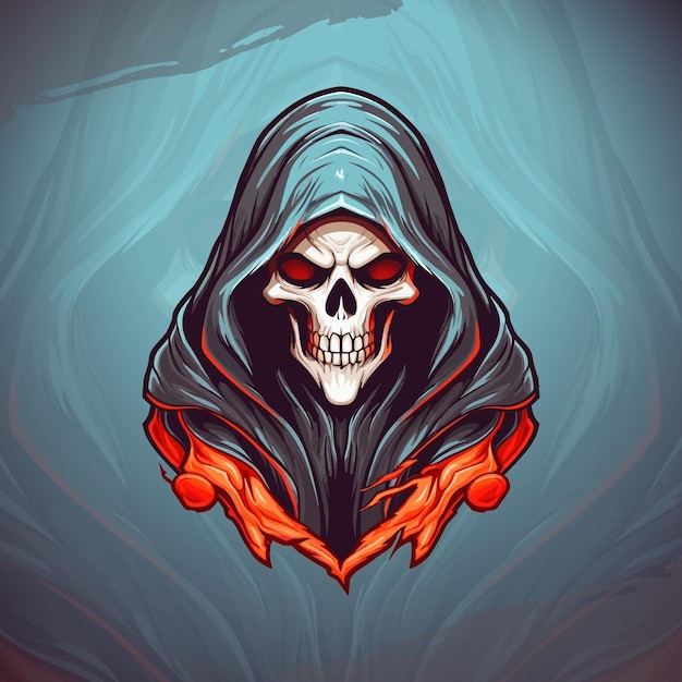 Death Reaper Mascot Logo Design Vector Modern Illustration Concept for Esport and Sport Team