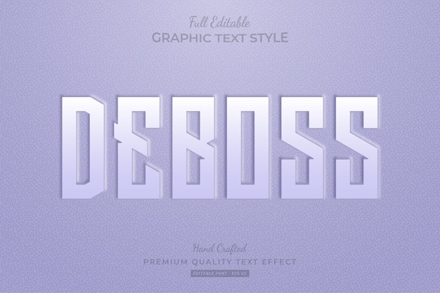 Debossed Gray  Editable Text Effect