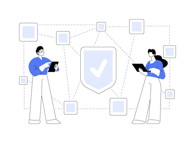 Decentralized application abstract concept vector illustration