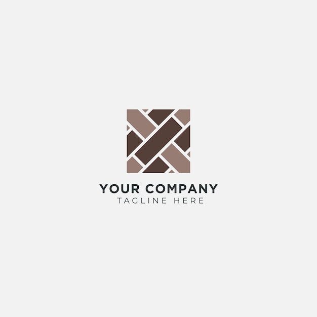 Decking pattern square logo texture