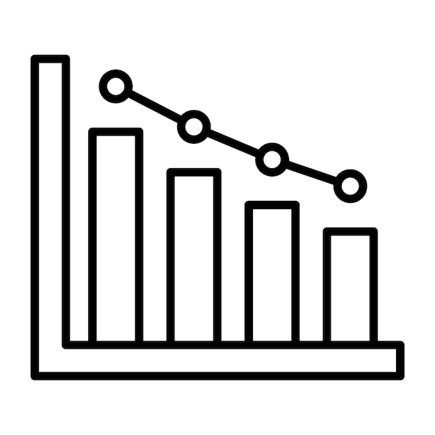 Decline Diagram Line Illustration