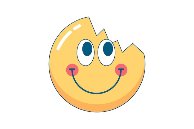 Decor Face Smile Sticker Design