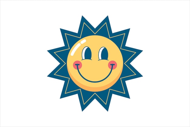 Decor Face Smile Sticker Design