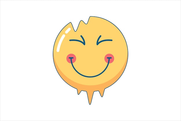 Decor Face Smile Sticker Design