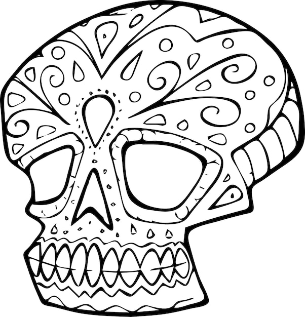 Vector decorated skull