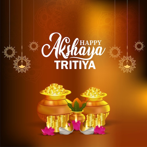 Decorative akshaya tritiya celebration background