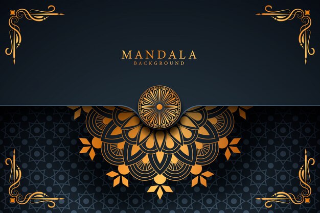 Decorative background with elegant luxury mandala design