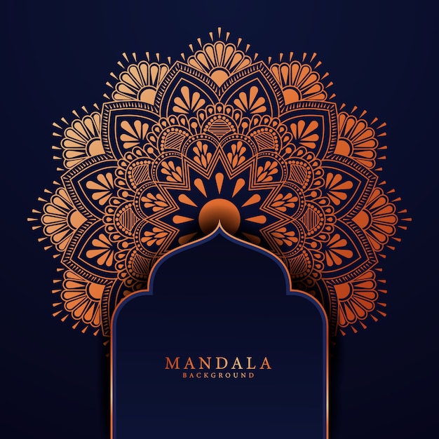 Decorative background with an elegant luxury mandala design