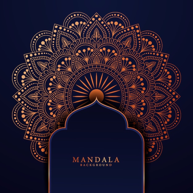 Decorative background with an elegant luxury mandala design