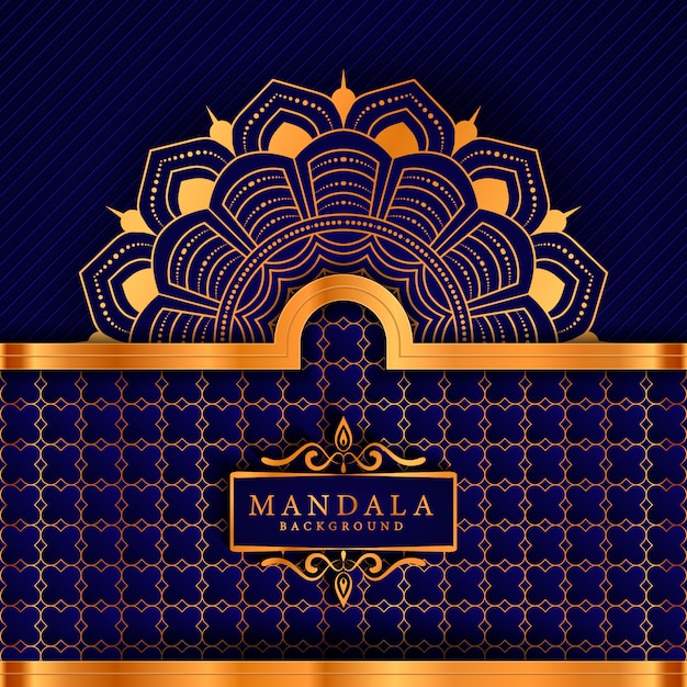 Decorative background with elegant luxury mandala 