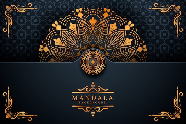 Decorative background with elegant luxury mandala 