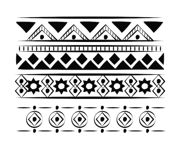 Decorative boho pattern background