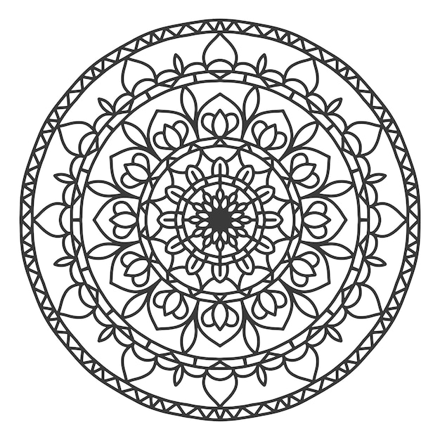 Decorative circle ornament mandala in Diwali style.