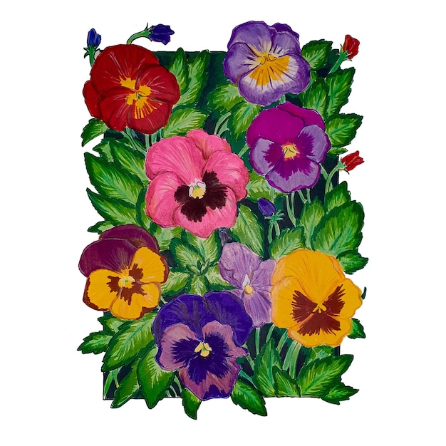 Decorative colorful floral frame design