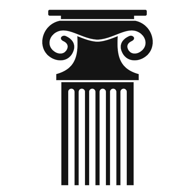 Decorative column icon Simple illustration of decorative column vector icon for web