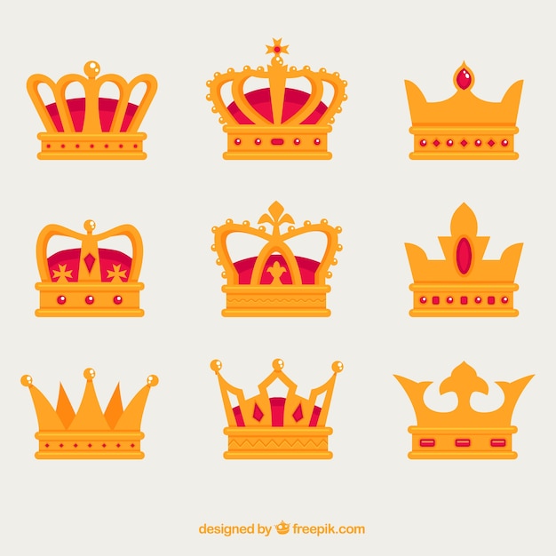 Decorative crowns with different kind of designs