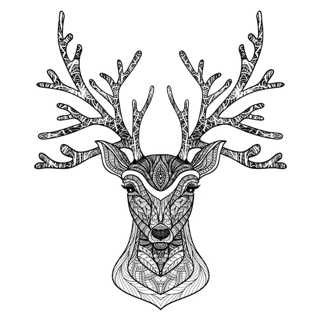 Decorative Deer Portrait