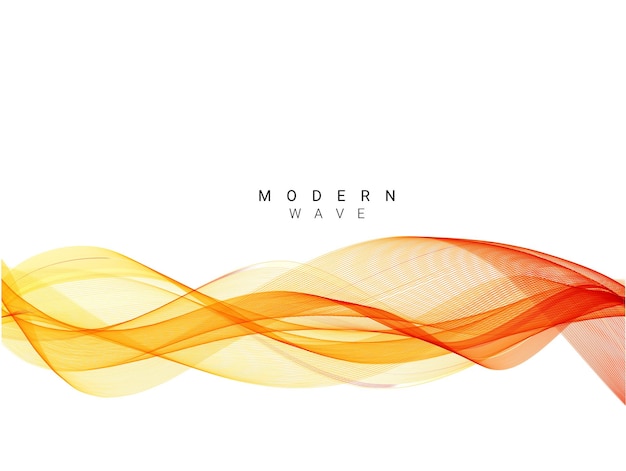 Decorative design modern pattern with stylish smooth yellow wave background vector