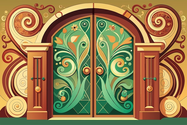 a decorative door with a decorative design Impress with Elegance Elevate Your Space with a Stylish Decorative Door Design