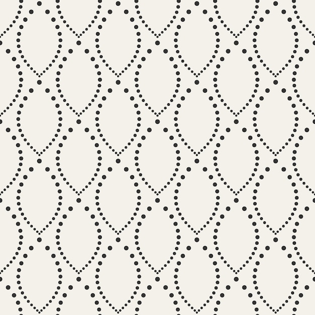 Decorative dotted textile seamless pattern monochrome repeat texture vector