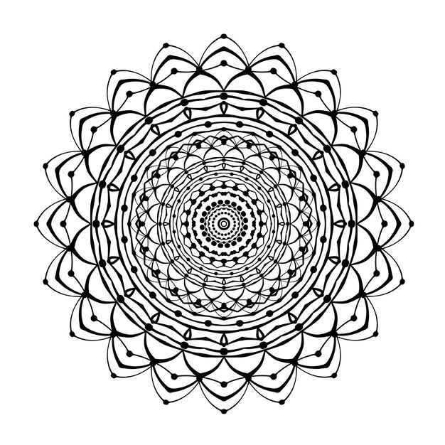 Decorative elegant arabesque Vector design element Doodle mandala graphic design