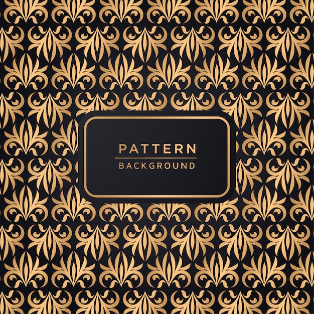 Decorative Elegant ornamental pattern background In Gold Color